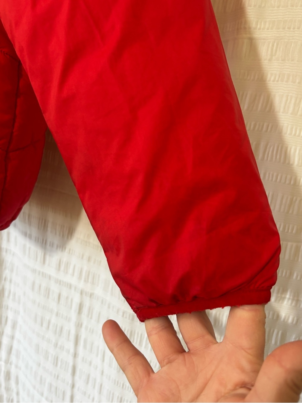 North Face Reversible Jacket Hooded Red on Red Sz Small - Picture 12 of 14